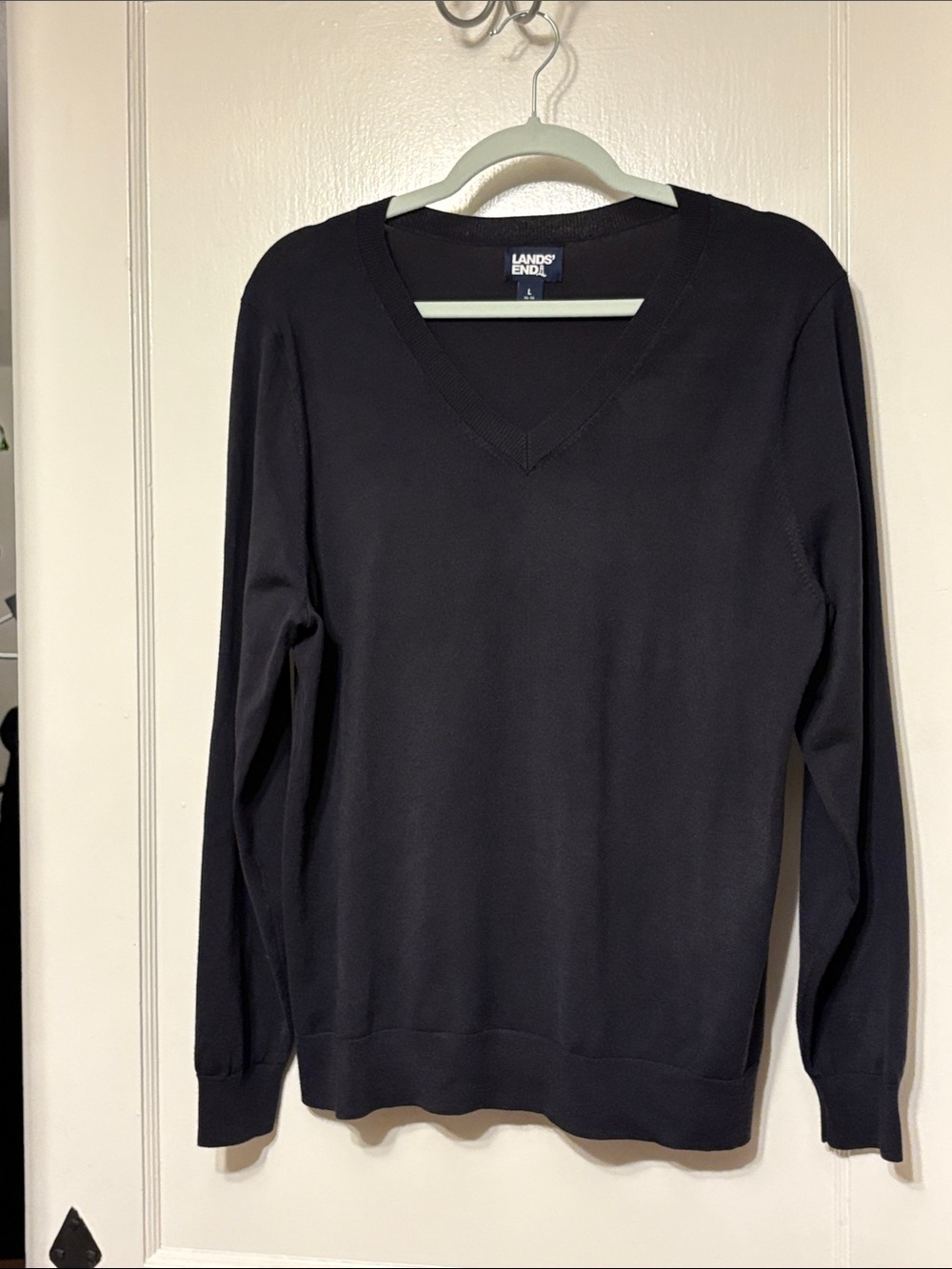 Lands' End Women’s V-Neck Sweater in Black